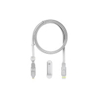 Дата кабель 6in1 inCharge XL 2.0m white Rolling Square (XLM02R)