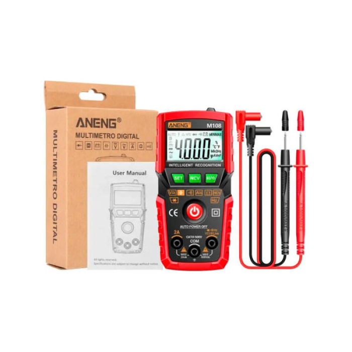 Цифровий мультиметр ANENG M108, V, A, R, C, T, F (M108)