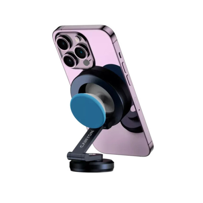 Універсальний автотримач Canyon Magnetic phone holder OnGrip 10 aluminum Black (CNS-CCHM10)