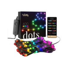 Гірлянда Twinkly Smart LED, Dots 400 RGB LED Lights String Black Wire Plug IP44 20м (TWD400STP-BEU)