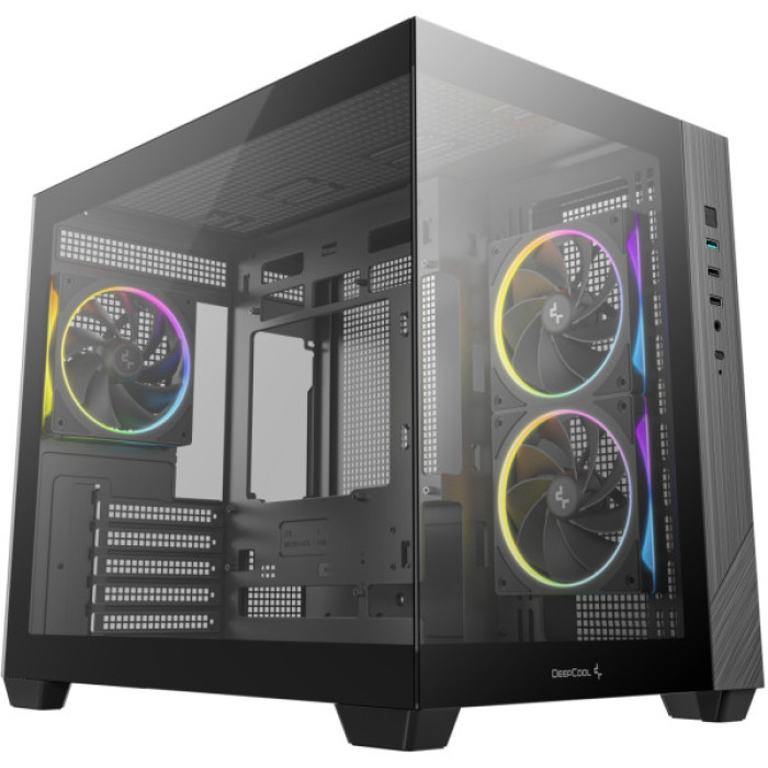 Корпус для ПК Deepcool CG330 3F Black (R-CG330-BKNGM3-G)