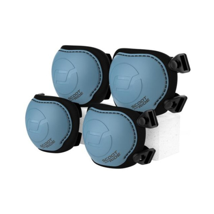 Комплект захисту Scoot&Ride сіро-синій, для дитини XXS, до 25 кг (SR-230925-STEEL)