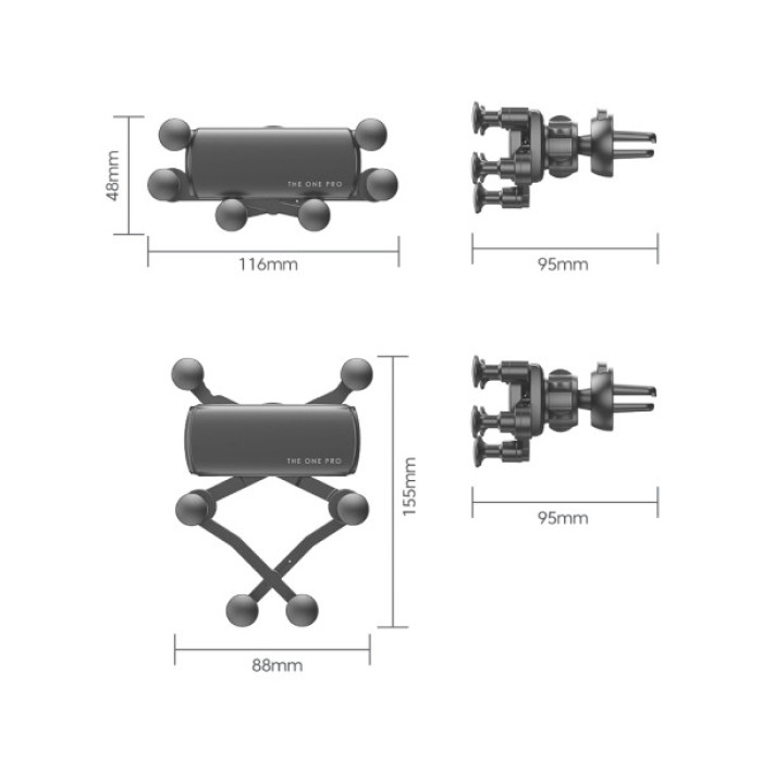 Універсальний автотримач Essager Tourist Gravity Car Mount Phone Holder Black (EZJZL-TR01)