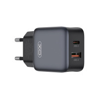 Зарядний пристрій XO L156 USB-C PD30W + USB-A QC3.0 Black (L156.black)