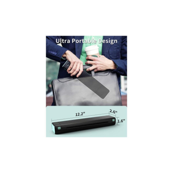 Принтер чеків UKRMARK M08-BK А4, Bluetooth, USB, чорний (900781)