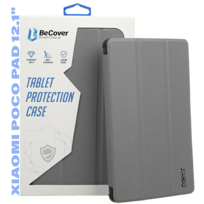 Чохол до планшета BeCover Smart Case Xiaomi Poco Pad / Poco Pad M1 (12.1") Gray (711563)