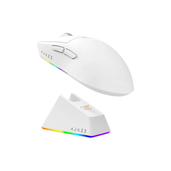 Мишка Ajazz AJ139 V2 MC Wireless/Bluetooth/USB White (AJ139-V2-MC-W)