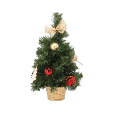 Штучна ялинка Chomik прикрашена, червоно-золотистий декор, 30 см (5900779873964)