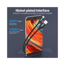 Дата кабель USB 2.0 AM to Micro 5P 1.0m 3A black Vention (COLBF)