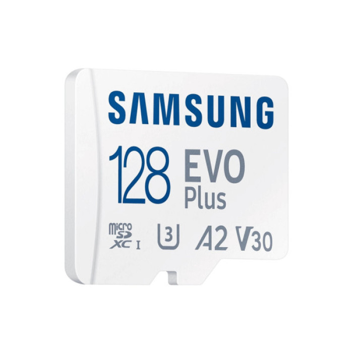 Карта пам'яті Samsung 128 GB microSDXC Class 10 UHS-I U3 V30 A2 EVO Plus+SD Adapte (MC128SA/EU)
