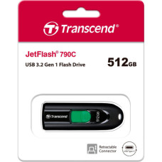 USB флеш накопичувач Transcend 512GB JetFlash 790C USB 3.1 Type-C (TS512GJF790C)