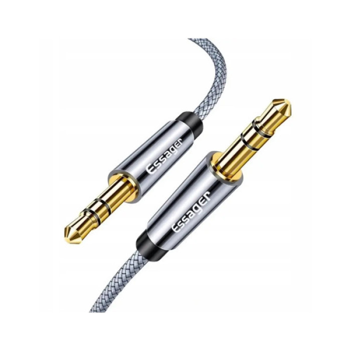 Кабель мультимедійний 3.5mm M to 3.5mm M 5.0m gray Essager (EYP35-DYD0G)