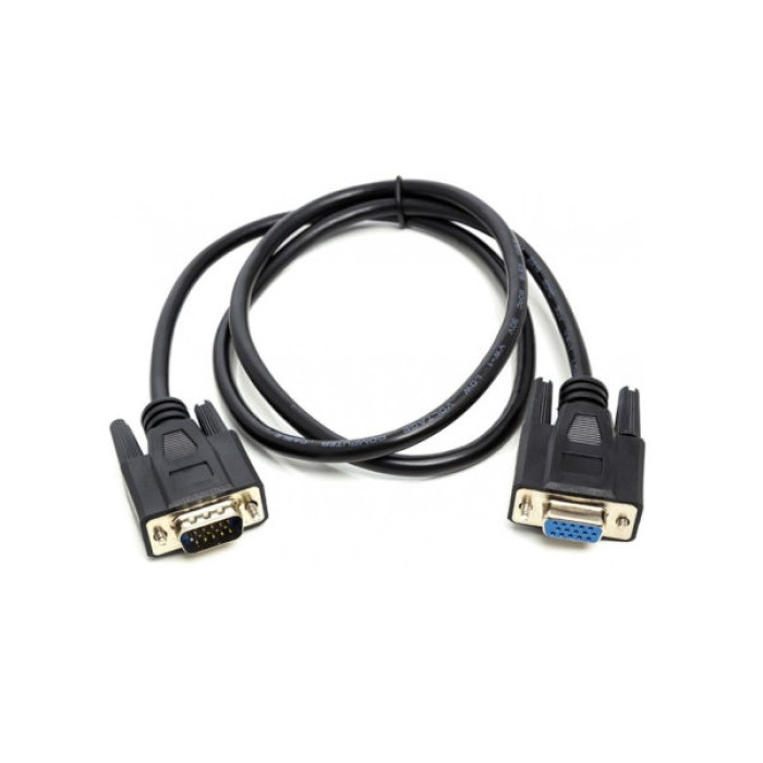 Кабель мультимедійний VGA M to VGA F 1.0m PowerPlant (CA911967)