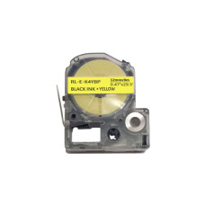 Стрічка для принтера етикеток UKRMARK RL-E-K4YBP-BK/YE, аналог LK4YBP. 12 мм х 9 м (900275)