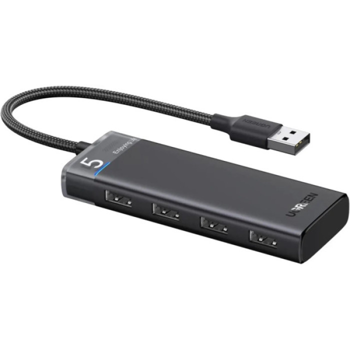 Концентратор Ugreen USB 3.0 to 4xUSB 3.2 Gen1 CM653 black (15548)