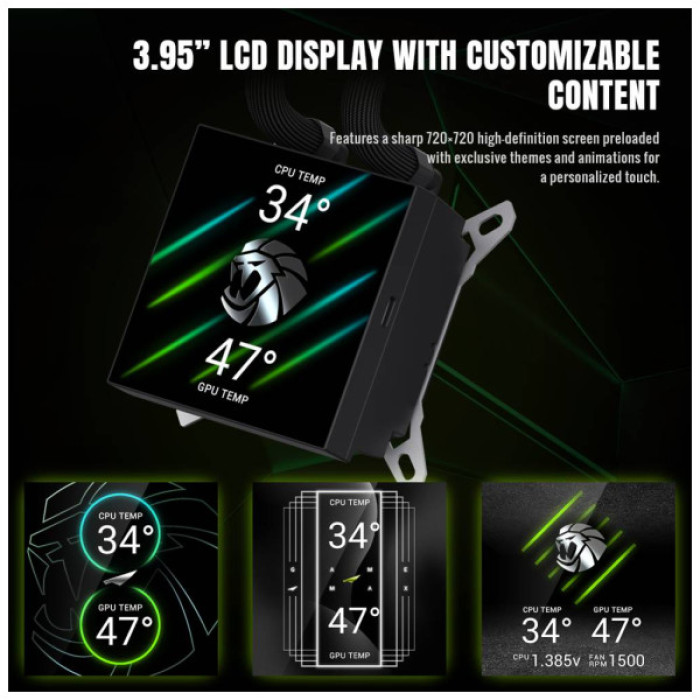 Система рідинного охолодження Gamemax GLACIER 360 LCD BK