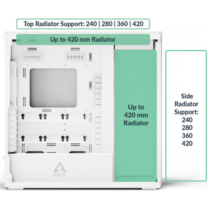 Корпус Arctic XTENDER WHT (ACPCC00014A)