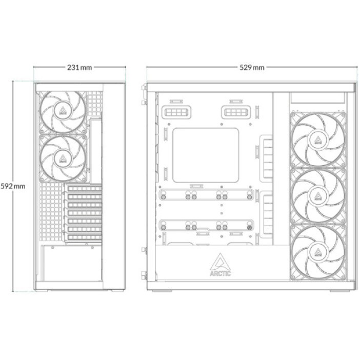 Корпус Arctic XTENDER WHT (ACPCC00014A)
