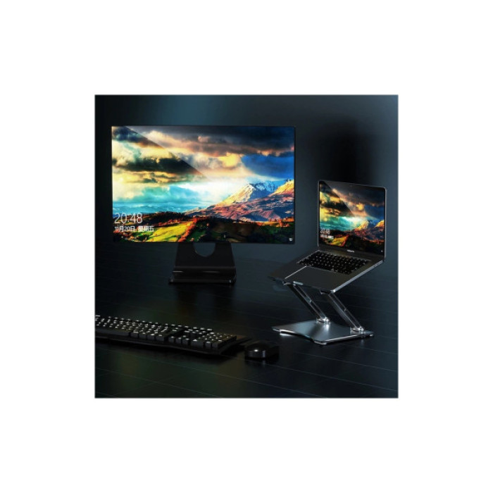 Підставка до ноутбука RTAKO RS-CP75A Dual-Layer Carbon Steel Laptop Stand (6930539527331)