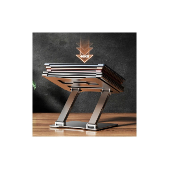 Підставка до ноутбука RTAKO RS-CP75A Dual-Layer Carbon Steel Laptop Stand (6930539527331)