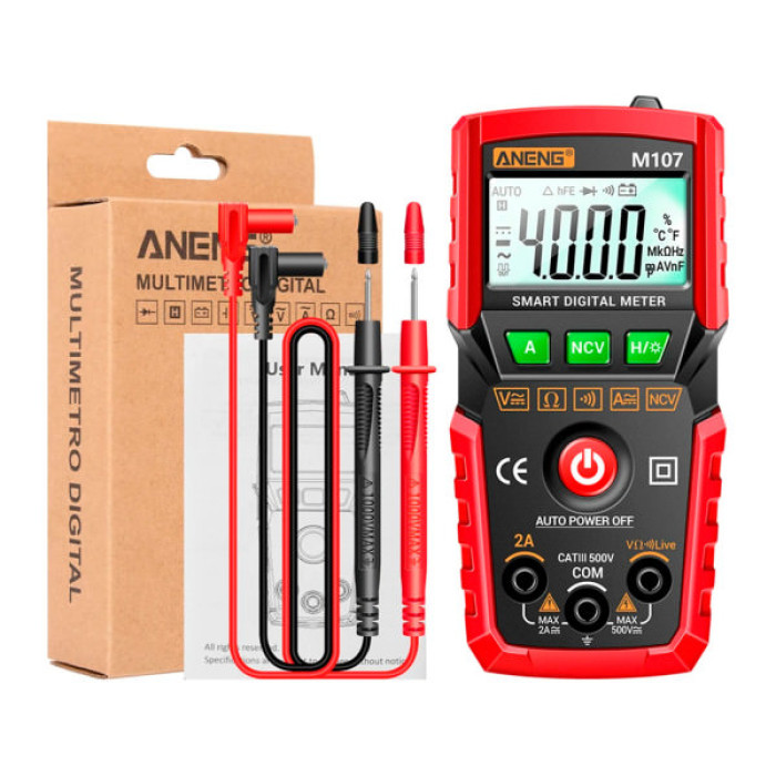 Цифровий мультиметр ANENG M107, V, A, R, C, T (M107)