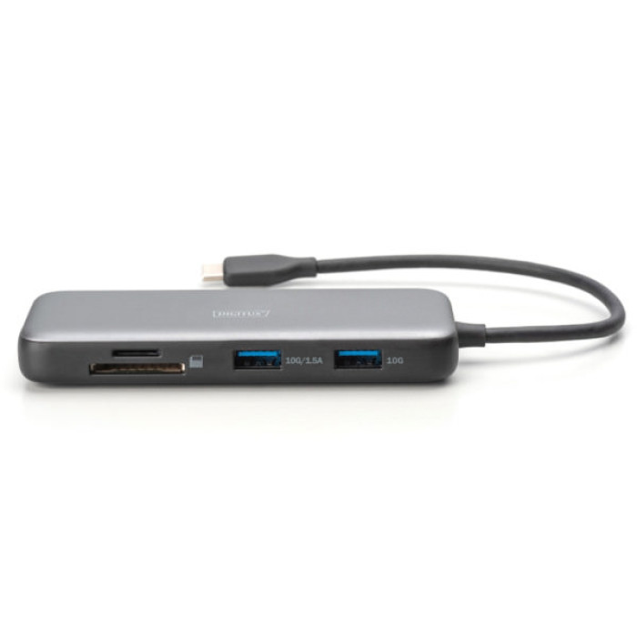 Порт-реплікатор Digitus USB-C > 2xHDMI/2xUSB-A/USB-C/SD/MicroSD/RJ54 (DA-70915)