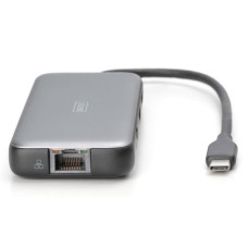 Порт-реплікатор Digitus USB-C > 2xHDMI/2xUSB-A/USB-C/SD/MicroSD/RJ54 (DA-70915)