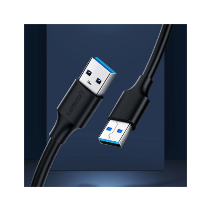 Дата кабель USB 2.0 AM/AM 1.0m black Ugreen (10309)