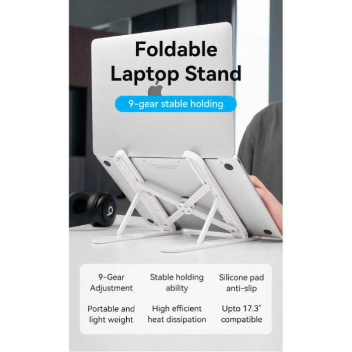 Підставка до ноутбука VENTION Laptop X-type Stand White ABS 83-170мм (KDNW0)