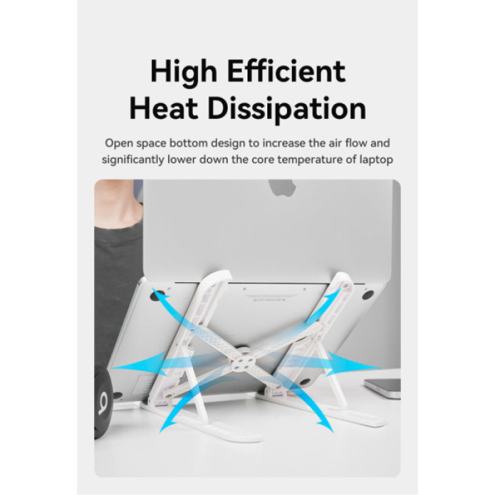 Підставка до ноутбука VENTION Laptop X-type Stand White ABS 83-170мм (KDNW0)