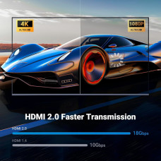 Кабель мультимедійний HDMI M to HDMI M 2.0m V2.0 4K60Hz HD153 black Ugreen (25299)