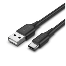 Дата кабель USB 2.0 AM to USB-C 2.0m 3A black Vention (CTHBH)