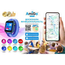Смарт-годинник Amigo GO10S Pro WIFI Синій Смарт-годинник для дітей (1182492)