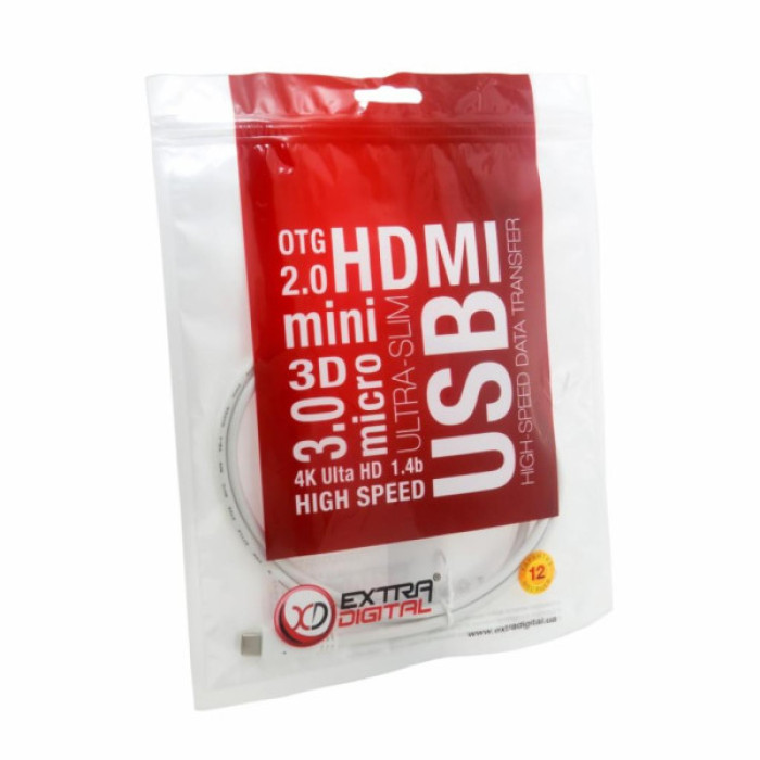 Дата кабель USB 3.0 AM to USB-C 1.0m Extradigital (KBU1673)