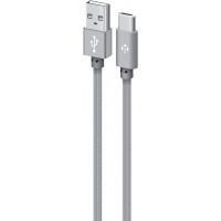 Дата кабель USB 2.0 AM to USB-C 1.0m grey Intaleo (1283126489136)