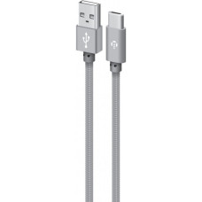 Дата кабель USB 2.0 AM to USB-C 1.0m grey Intaleo (1283126489136)