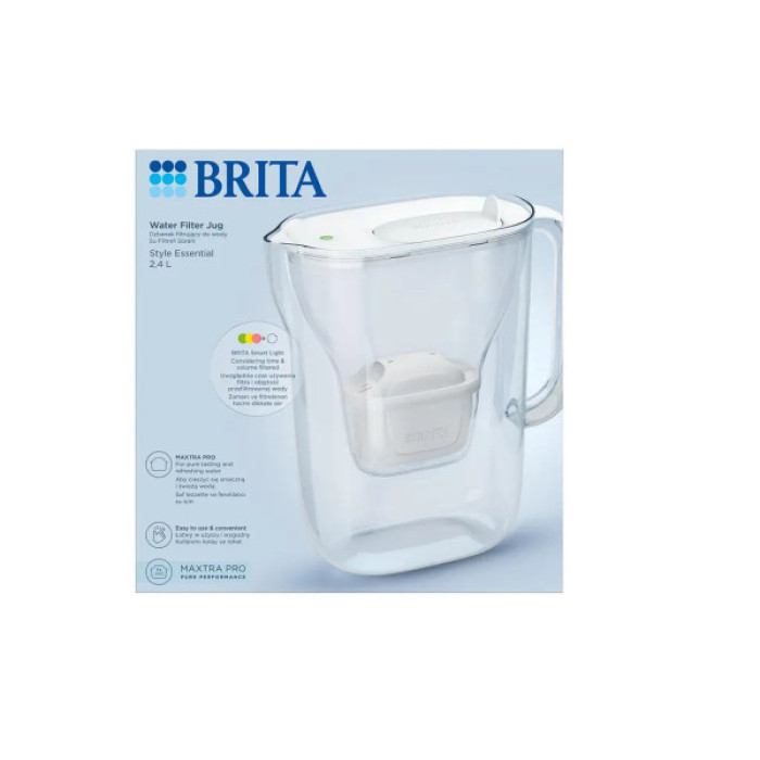 Фільтр-глечик Brita Style Essential MXPro 2.4л з картриджем білий (1058040)