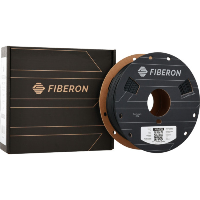 Пластик для 3D-принтера Polymaker Fiberon PET-GF15 1,75mm 0,5kg BLACK (FL02001)
