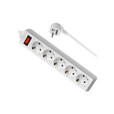 Мережевий фільтр живлення Defender ES 1.8m 5 роз. white (99481)