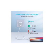 Дата кабель USB-C to Lightning 1.0m 3A US171 white Ugreen (10493)