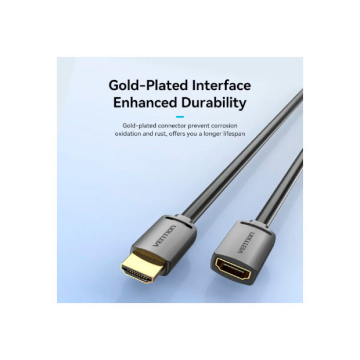 Кабель мультимедійний HDMI M to HDMI F 2.0m V2.0 4K60Hz Vention (AHCBH)