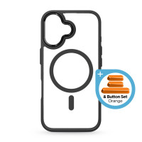 Чохол до мобільного телефона Armorstandart Unit MagCase Apple iPhone 17 Black + Orange Button Set (ARM90579)