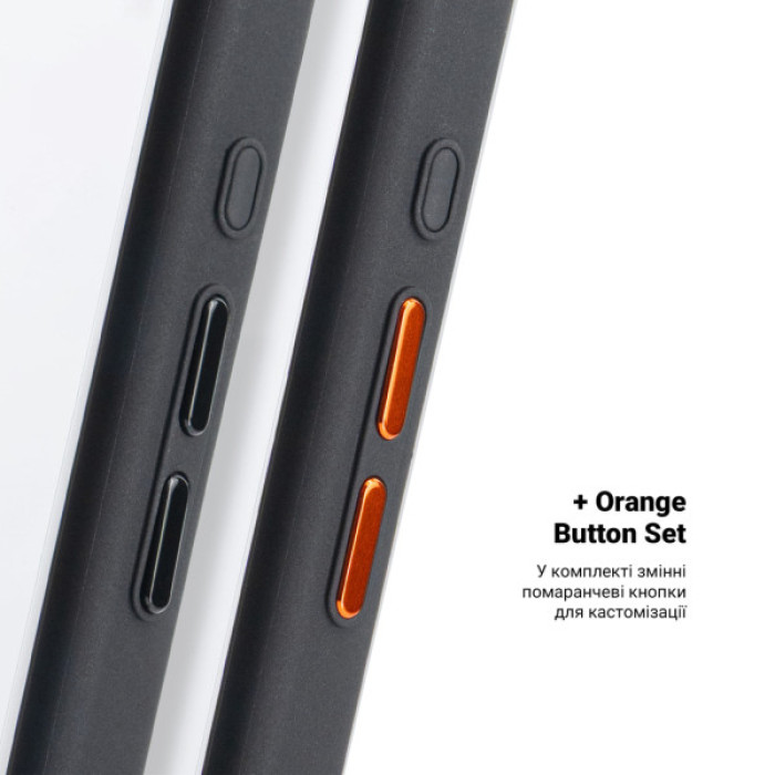 Чохол до мобільного телефона Armorstandart Unit MagCase Apple iPhone 17 Black + Orange Button Set (ARM90579)