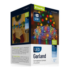 Гірлянда ColorWay LED 100 10м (8 функцій) різнокольорова (прозорий кабель) USB (CW-G-100L10UTMC)