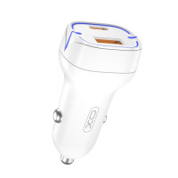 Зарядний пристрій XO 1xUSB QC3.0 + 1xUSB-C PD20W white (CC37-WH)