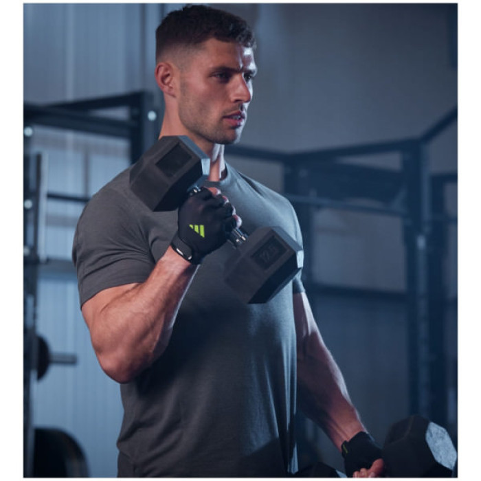 Рукавички для фітнесу Adidas Essential Training Gloves ADGB-15000GN чорний, зелений XS (885652027731)
