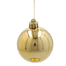 Ялинкова іграшка Chomik пластикові кульки 20 шт, 5 см, золотисті (5900779893801_2)