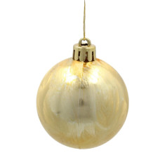 Ялинкова іграшка Chomik пластикові кульки 20 шт, 5 см, золотисті (5900779893801_2)