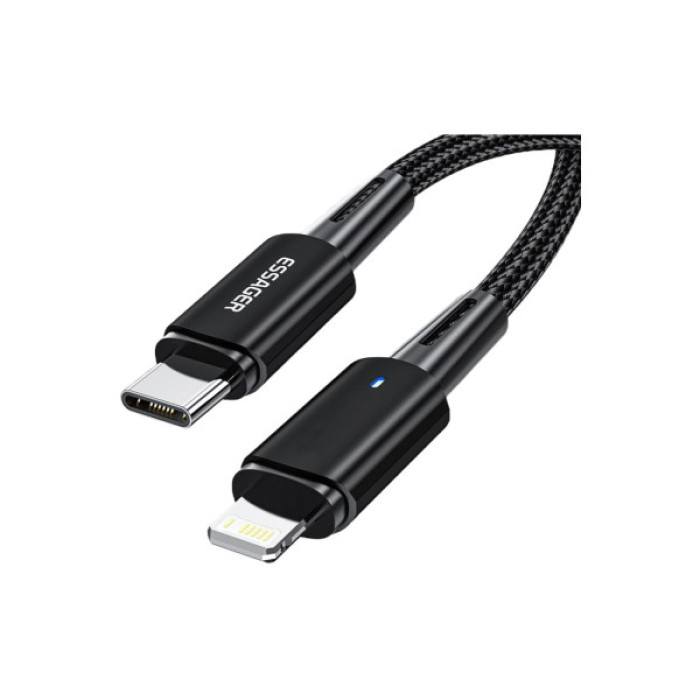 Дата кабель USB-C to Lightning 2.0m 20W black Essager (EXCTL-CGA01)