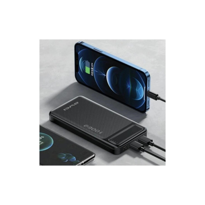 Батарея універсальна AWEI 10000mAh P5K, 10W, Black (6954284094009)